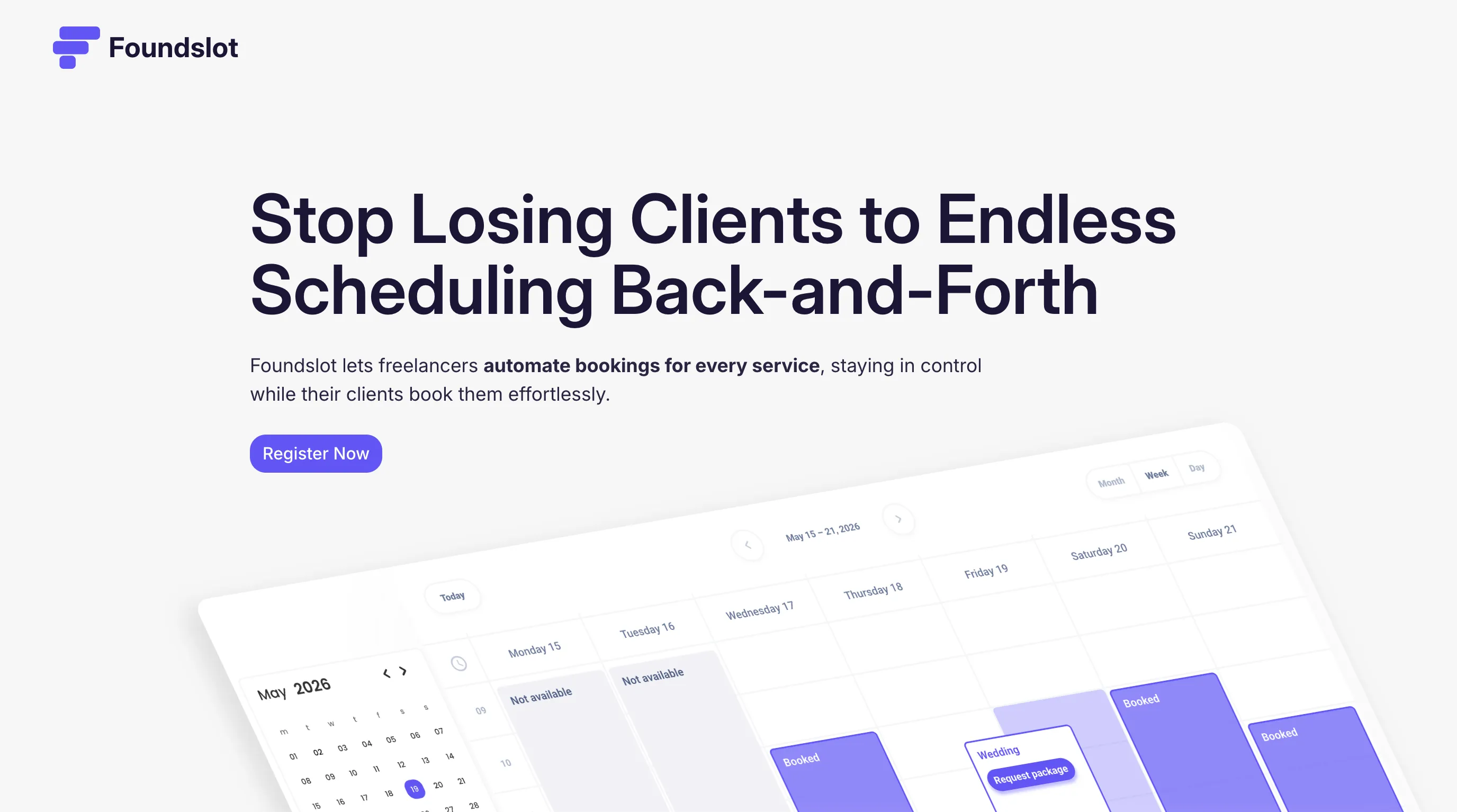 Foundslot booking software