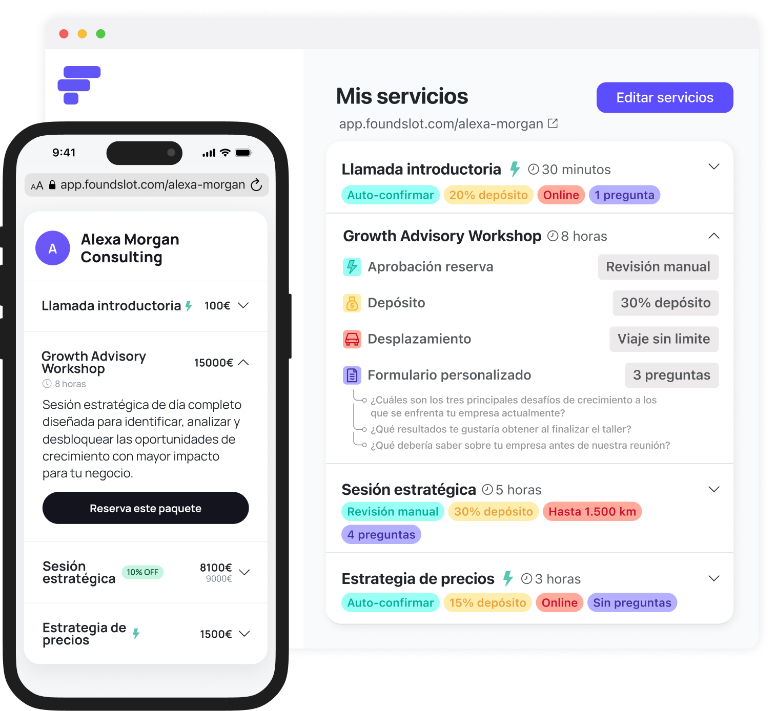 Consultores usando Foundslot